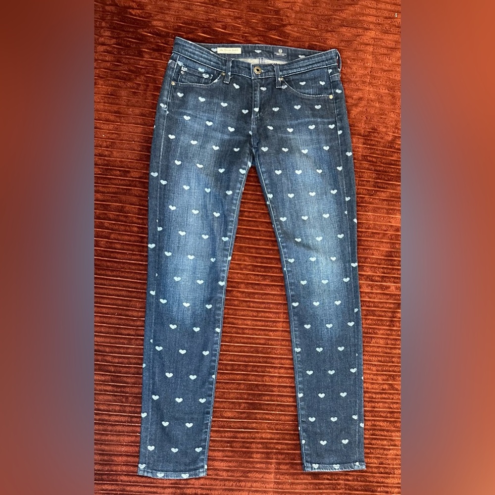 Adriano Goldschmied woman’s sz 26 Stevie Ankle Heart Skinny Jeans denim stretch